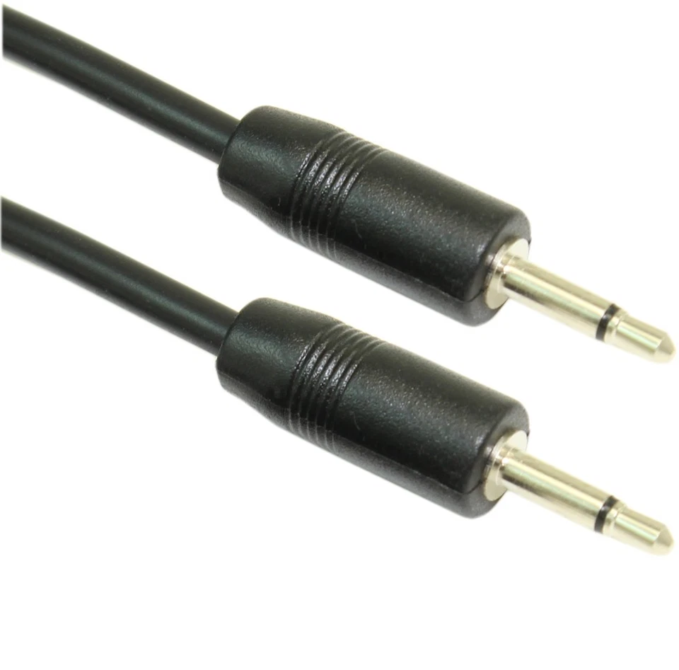 2ft 2.5mm SLIM MONO TS (2 conductor) Male to Male Audio Cable - Image 1 of 3