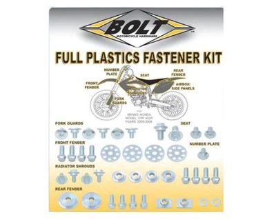 Полный пластиковый комплект крепежных деталей болтов для Honda CRF250X/450X 020-00501 2004-2015 годов выпуска - Изображение 1 из 2