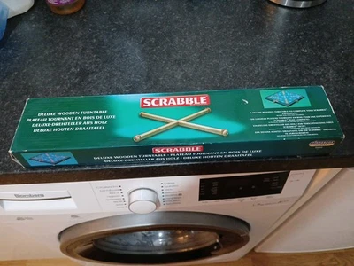 Scrabble Deluxe Wooden Turntable - Premium Rotating Game Board Accessory XMAS - Image 1 of 4