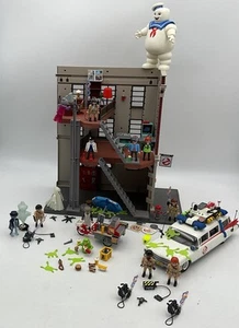 Playmobil Ghostbusters Lot inc Firehouse 9219, 9220 Ecto 1 Car, 9221, 9222,9224. - Photo 1/17