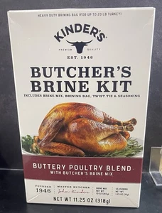 Kit de salmuera de pavo de carnicero para niños 11,25 oz mezcla mantecosa de aves de corral BB 6/10/2027 - Imagen 1 de 3