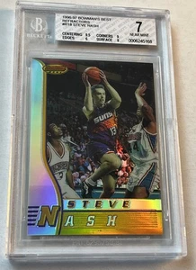 Steve Nash 1996-97  Bowman’s Best  Refractors #R18 BGS 7 - Picture 1 of 2
