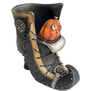 Yankee Halloween Candelabro Steampunk Calabaza Punkin Bruja Bota Tarro Decoración - Imagen 1 de 13