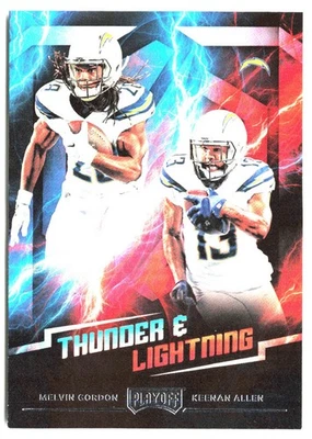 2018 Panini Playoff Thunder & Lightning Keenan Allen / Melvin Gordon #6 - Image 1 of 2