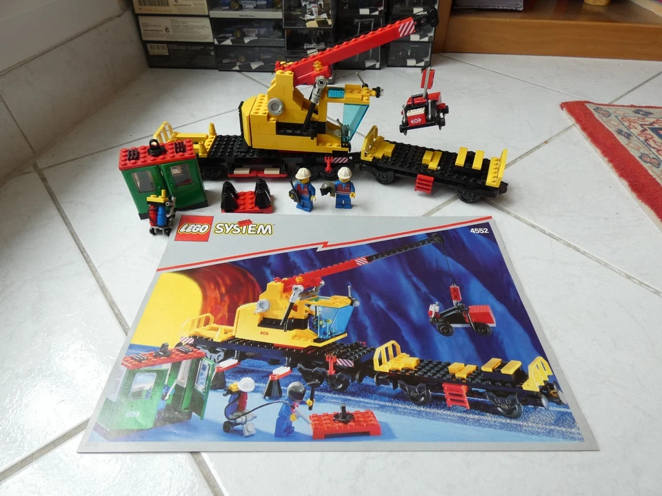 Lego 4552 System Wagon grue chemin de fer + notice - Photo 1/3