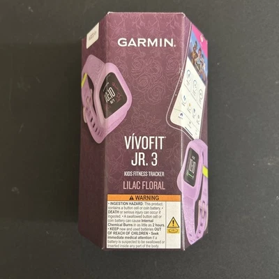 Garmin Vivofit Jr. 3 Fitness Tracker For Kids Lilac Floral Edition Brand New! - Image 1 of 4