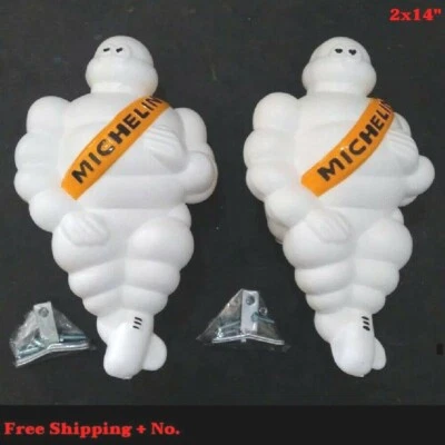 2x14" Michelin Man Doll Figure Bibendum Limited Advertise Tire Truck Bus Yellow - Image 1 of 4
