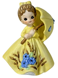 Vintage JOSEF Original Kalender Mädchen George Good April Showers 1974 3,5" - Bild 1 von 3