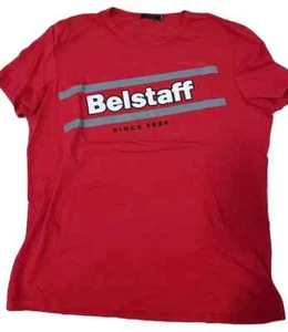 Belstaff Men T-Shirt, Red 3XL 100% Cotton Made in Italy - Picture 1 of 7
