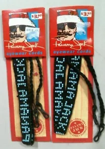 Vintage Panama Jack Eyewear Cords Black And Blue Beads Lot Of 2 FREE SHIPPING - Picture 1 of 2