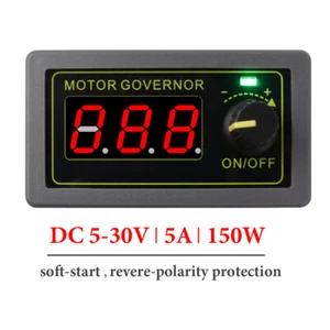 5V 12V 24V LED PWM DC Motor Speed Switch Regulator 5A 150W Dimmer Controller - Picture 1 of 10