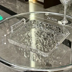 Plastic Fruit Tray with Handle Transparent Luxury Design for Home Party Storage - Picture 1 of 28