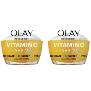 2 X Olay Vitamin C + AHA Anti-Dark Spot Day Gel Cream 50ml (100ml total) - Picture 1 of 2