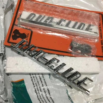 Harley Panhead FLH Front Fender NamePlate Script Duo Glide Medallion 38-6680 - Image 1 of 3