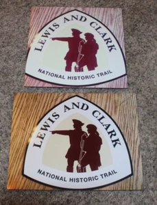 LOT OF 2 Lewis and Clark Historic Trail Sign, Montana Idaho Oregon Washington - Picture 1 of 8