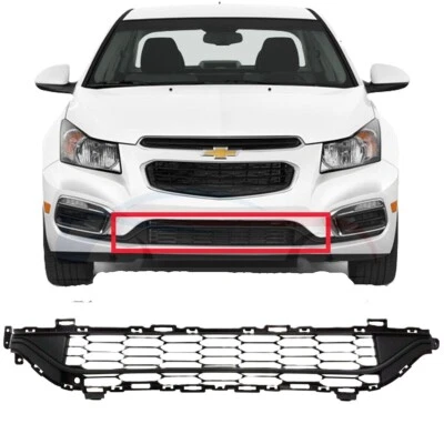 New Front Bumper Grille Fits 15 Chevrolet Cruze 2016 Cruze Limited Black Plastic Foto 1 de 4