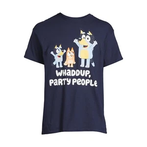 Bluey Men's Whaddup Party People Graphic Print T-Shirt Size 3XL 54-56 Brand NEW - Picture 1 of 2