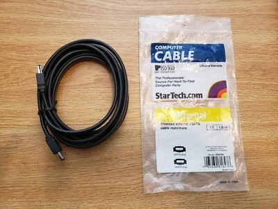StarTech 6' 1.83m Long Shielded External eSATA Plug Cable M/M Male ESATA6 - Image 1 of 4