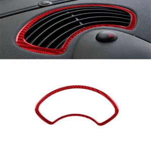 For Mini Cooper R55 R56 R57 07-10 Red Carbon Fiber Console Air Vent Outlet Cover - Picture 1 of 8