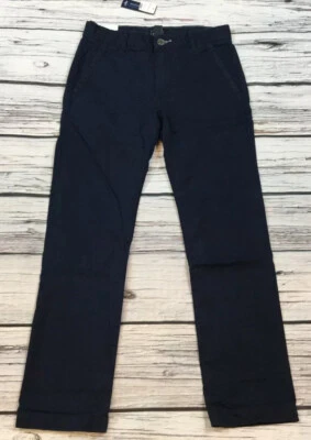 Uniforme o pantalones de vestir Gap Kids 10 Husky ajustados calce recto azul marino. Nuevo con etiquetas Foto 1 de 4
