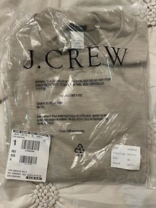 J.CREW Tippi Crewneck XL Merino Wool Pullover Sweater Mushroom Heather Beige NIP - Picture 1 of 3