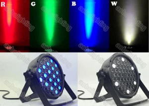 Slim flat RGBW led par light 54pcs Led Par Can DMX Lighting Stage DJ led effect - Picture 1 of 6