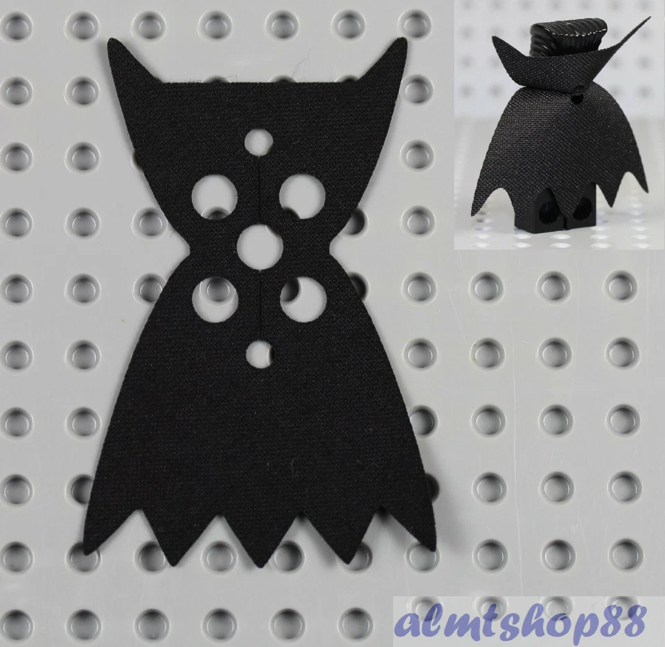 LEGO - Cape Black Lord Dracula Vampire Style  - Minifigure Castle Fantasy LotR  - Image 1 of 1