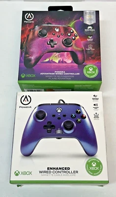 2x PowerA Xbox Enhanced Wired Controller for Xbox Series X|S - Nebula & Sparkle - Image 1 of 2