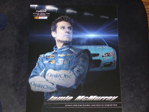2016 JAMIE McMURRAY #1 CREDIT ONE BANK NASCAR POSTCARD Cover