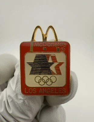 1984 LA Los Angeles Olympic Games McDonalds Gold Tone Enamel Pin - Image 1 of 4