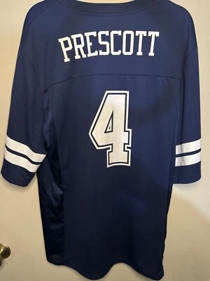 Camiseta deportiva auténtica Dak Prescott #4 de los Dallas Cowboys talla L con etiquetas Foto 1 de 4