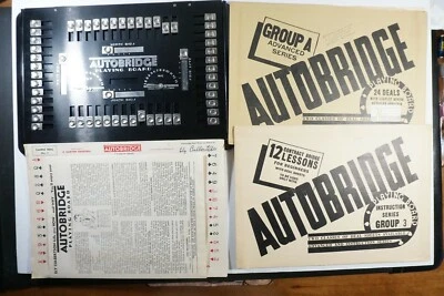 Autobridge Playing Board Bridge Game w/ Deal Sheets Group A (24) & Group 3 (12) - Image 1 of 4