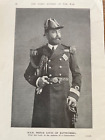 Antique WW1 Print 1914 HRH Prince Louis of Battenberg First Sea Lord Commodore