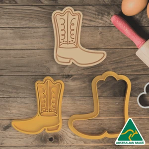 Cowboy Boot Cookie Cutter and Embosser Stamp - Picture 1 of 4