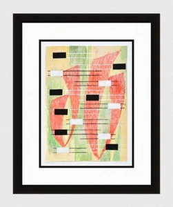 WOW Josef MATHIS SIGNIERT 1988 Original Gemälde "Abstrakte Komposition" GERAHMT COA - Bild 1 von 4