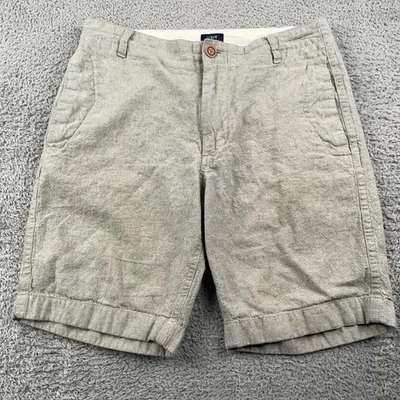 J Crew Shorts Mens 30 Linen Cotton Beach Short Gray Breathable Summer Casual - Image 1 of 4