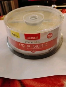Maxwell CD-R Music 80 Minutes, 700MB, 30-Disc Set Sealed Great Price! - Afbeelding 1 van 1