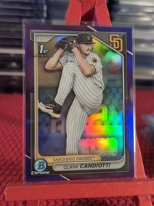 2024 Bowman Draft Clark Candiotti 1st Purple Refractor No.170/250 #BDC-151 - Bild 1 von 5