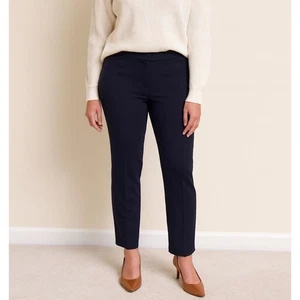 Chico's klassische schlankmachende marineblaue Knöchel Ponte Hose aus Stretch-Twill 1R/Medium/8R - Bild 1 von 12