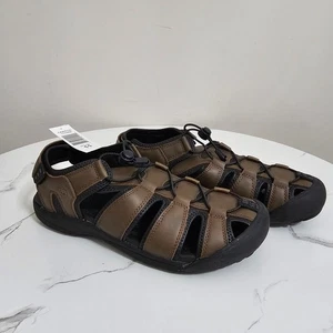 Khombu Mens Travis Active Sandal Brown Size 11 Comfort Foot Bed - Picture 1 of 8