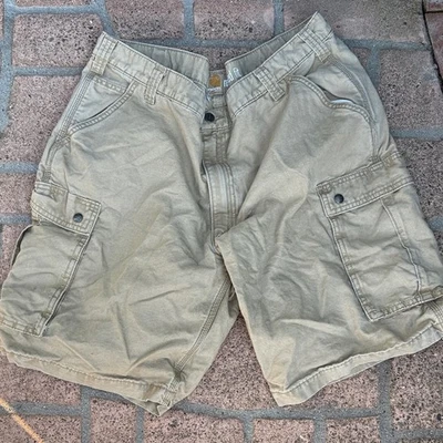 Carhartt Men's Khaki Cargo Shorts tan cotton relaxed fit - Image 1 of 4