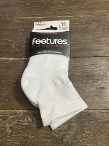 Feetures High Performance Cushion 1/4 Länge Socken Farbe Weiß Größe L Neu! - Bild 1 von 9