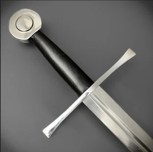 Handgeschmiedetes Kohlenstoffstahl Wikinger Schwert scharf kampfbereit Mittelalter Schwert + Scheide - Bild 1 von 5