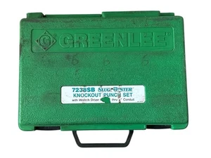 Greenlee 7238SB Slug-Buster Knockout Kit with Ratchet Wrench Punch Set - Picture 1 of 4
