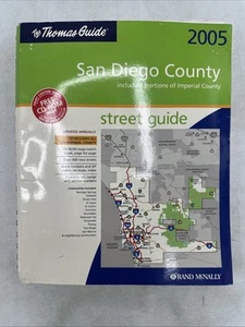 2005 Thomas Brothers Maps Guide San Diego County CA Spiral Softbound Vintage - Picture 1 of 12