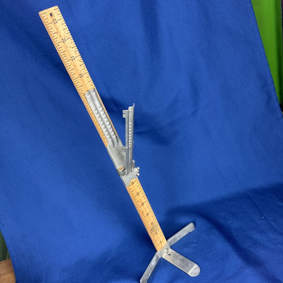 Vintage Wooden Dritz Skirt Hem Marker 25 1/2" Metal Base - Image 1 of 4