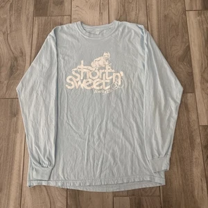 Sabrina Carpenter Short N Sweet 2024 Tour T-Shirt Langarm hellblau Large - Bild 1 von 9