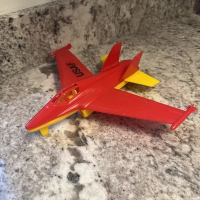 Avión de combate a reacción TimMee Toy Processed Plastic Co #6351 RARO tapa roja como está (N7) Foto 1 de 4