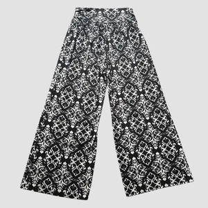 Studio 253 fließende Boho Lounge Hose weites Bein Gummibund hoher Bund Damen M - Bild 1 von 11