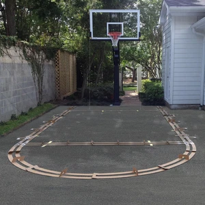 Basketball Court Stencil, Driveway Basketball Court Marking Kit, Clear Instructi - Picture 1 of 12